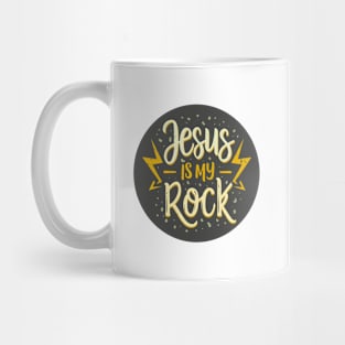 Jesus is my Rock, Christian Quote Mug